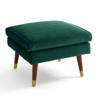 Пуф Из велюра Y единый размер зеленый LA REDOUTE INTERIEURS  фото, kupilegko.ru